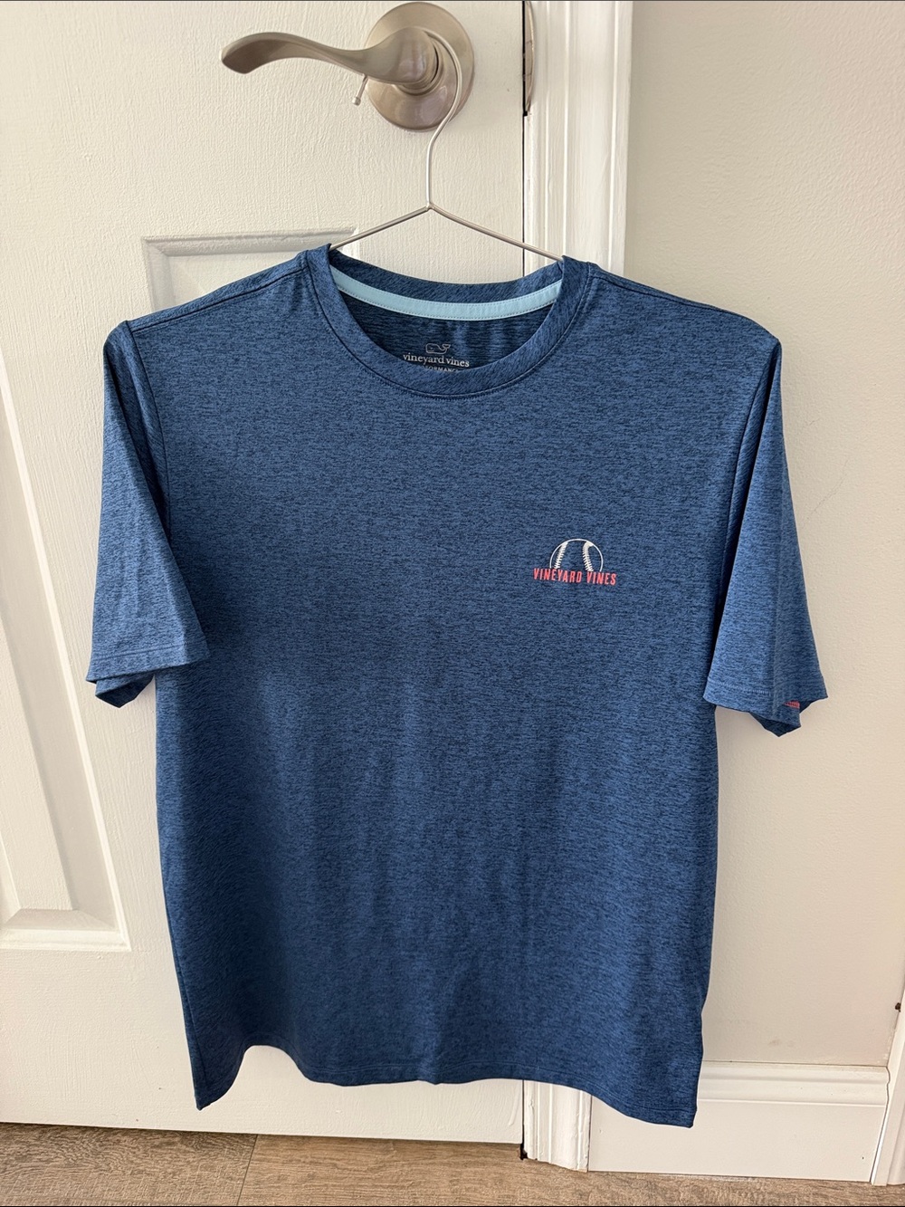 Vineyard Vines Heathered Navy Short Sleeve Performance Tee